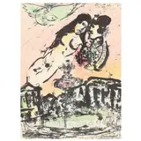 The Lovers' Heaven by Marc Chagall, Lithograph in colors, sold Jul 2024