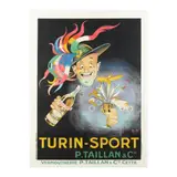 Turin Sport by Michel Liebeaux, Lithographic poster in colors, sold Jul 2024
