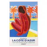 Visitez La Côte D'Azur by Bernard Villemont, Lithographic poster, sold Jul 2024