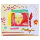 Mona Lisa Collage II by Peter Max, Acrylic and collage over print, sold Jul 2024