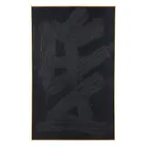 Black on Black Expressionist Painting by Ron Goins, Oil on canvas, sold Jul 2024