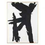Black on White Expressionist Painting by Ron Goins, Oil on canvas, sold Jul 2024