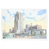 Raleigh City Skyline by Paul Minnis, Oil on canvas, sold Jul 2024