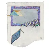 Southeast Fragment #2 by Ellen Zahorec, Mixed media collage with handmade paper and thread, sold Jul 2024