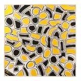 Large Black and Yellow Abstract Painting by Sam Ezell, Oil on canvas, sold Jul 2024
