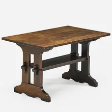 Trestle Table by Gustav Stickley, sold Jan 2017
