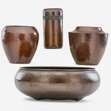 Three Vases, One Bowl by Roycroft, sold Jan 2017
