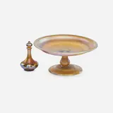 Favrile Glass Bottle, Compote by Tiffany Studios, sold Jan 2017