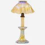 Favrile Glass Candle Lamp by Tiffany Studios, sold Jan 2017