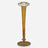 Favrile Glass Vase, Bronze Base by Tiffany Studios, sold Jan 2017
