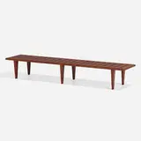 Bench by Hans J. Wegner, c. 1960, teak, sold Nov 2022