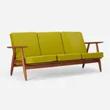 Sofa, model GE 240/3 by Hans J. Wegner, 1955, oak, upholstery, sold Nov 2022