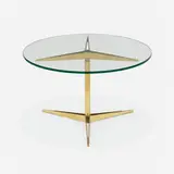 Occasional table, model 1128 by Gio Ponti, c. 1950, brass, glass, sold Oct 2022