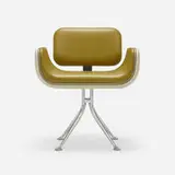 Armchair, model 66307 by Alexander Girard, 1967, vinyl, cast aluminum, chrome-plated steel, rubber, sold Oct 2022