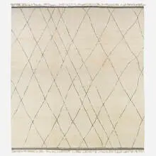 Pile carpet by Moroccan, hand-knotted wool, sold Oct 2022
