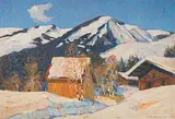 Wintersonne, Saanen", 1925 by Wilhelm Ludwig Lehmann, oil on panel, offered Jun 2019
