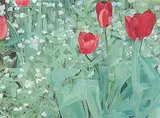 Tulpen und Vergissmeinnicht by Ferdinand Gehr, tempera, offered Jun 2019