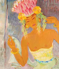Balinesische Tänzerin, 1960 by Theo Meier, oil on canvas, sold Jun 2019