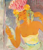 Balinesische Tänzerin, 1960 by Theo Meier, oil on canvas, sold Jun 2019