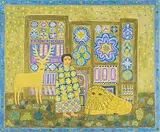 Der hl by Willi Hartung, tempera, sold Jun 2019