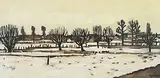 Winter in Flandern", 1970 by Roger Kathy, oil on canvas, sold Jun 2019