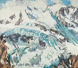 Le Grand Combin by Fritz Hug, oil on canvas, sold Jun 2019