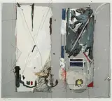 Container by Hans Falk, collage, sold Jun 2019