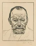 Selbstbildnis by Ferdinand Hodler, 1916, lithograph, sold Jun 2019