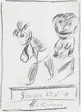Kuriles Paar by Hans Krüsi, 1984, charcoal, offered Jun 2019
