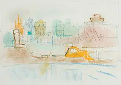 Livorno by Carlotta Stocker, 1964, mixed media, offered Jun 2019