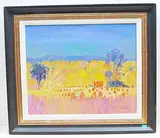 Die Getreideernte by Max Franz Brütschlin, oil on canvas, sold Jun 2019