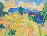 Sommerlandschaft by Max Franz Brütschlin, oil on canvas, sold Jun 2019