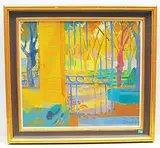 Gelbe Landschaft by Martin Alfred Christ, oil on canvas, sold Jun 2019