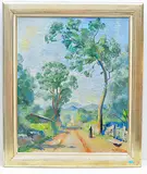 Sommerliche Landstrasse, 1933 by Theo Glinz, oil on canvas, offered Jun 2019