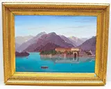 Palazzo an einem Oberitalienischen See by Kaspar Käsli, oil on canvas, sold Jun 2019