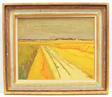 Sommerliche Landschaft mit Kornfeld by Roger Kathy, oil on canvas, offered Jun 2019