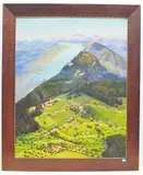 Blick aus der Vogelschau auf den Üetliberg, den Zürichsee und die Glarner Alpen by E. Köberle, oil on canvas, sold Jun 2019