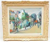 Montmartre, Lapin Agile by Willy Rochat, oil on canvas, sold Jun 2019