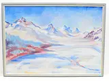 Winterliche Gebirgslandschaft, 1927 by Irma Schreiber, oil on canvas, offered Jun 2019