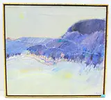 Blauer Rebberg (Im Klettgau bei Osterfingen by Hans Ruedi Sieber, oil on canvas, sold Jun 2019