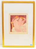 Liebespaar by Hans Erni, color aquatint, offered Jun 2019