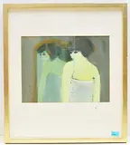 Dame vorm Spiegel by Hans Ruedi Sieber, watercolor, sold Jun 2019