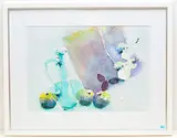 Stillleben mit Früchten und Krug by Hans Ruedi Sieber, watercolor, sold Jun 2019