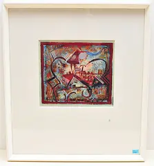 Auf dem Dach by Hans Rudolf Strupler, mixed media, offered Jun 2019