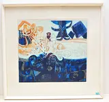 Meerlandschaft by Hans Rudolf Strupler, mixed media, sold Jun 2019