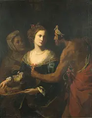 Salome empfängt das Haupt des Johannes by Hendrick van Somer, oil on canvas, sold Mar 2019