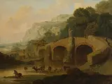 Nachfolger Weite Flusslandschaft mit Kühen by Henrik Frans van Lint, oil on canvas, offered Mar 2019