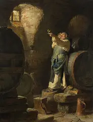 Rauenthaler by Eduard von Grützner, 1875, oil on canvas, sold Mar 2019