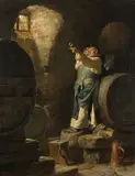 Rauenthaler by Eduard von Grützner, 1875, oil on canvas, sold Mar 2019
