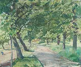 Allee im Sommer by Theodor Schindler, 1945, oil on canvas, sold Mar 2019